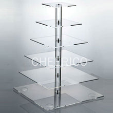 Load image into Gallery viewer, Acrylic Square 5-Tier Cupcake Stand