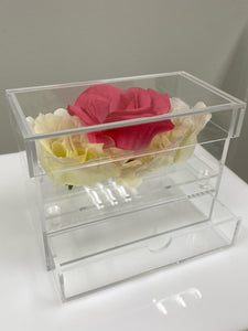 3 Rose Box with Drawer (6" x 3" x 4.5"H)