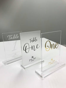 Custom Rectangle Table Numbers