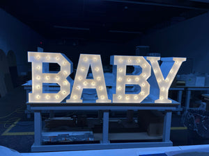 Table Marquee Letters with lights